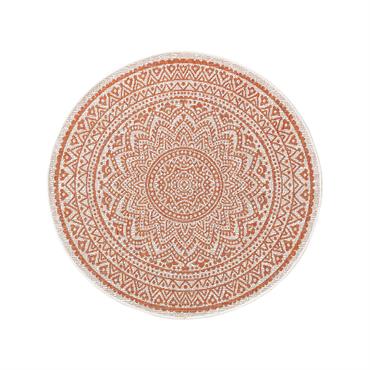 Tapis d'extérieur & intérieur orange D 150 rond