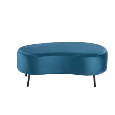 Banc en velours bleu