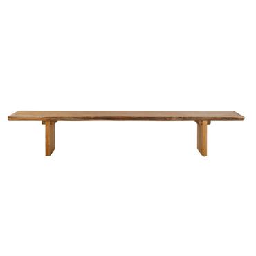 Banc de jardin en teck massif effet tronc