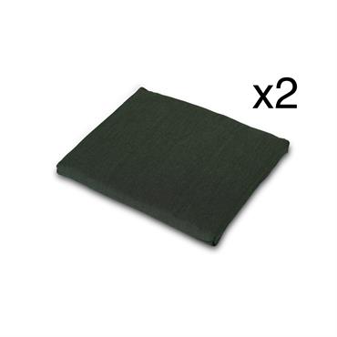 Pack 2 coussins chaise de jardin vert jeans