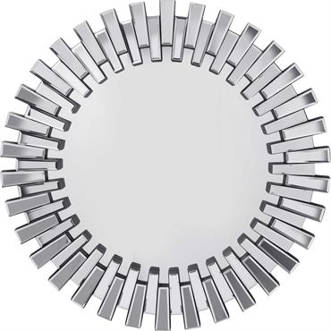 Miroir rond double cadre effet d'optique D92