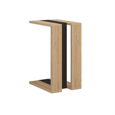 Bout de canapé - H57 cm - Effet Chêne et Gris