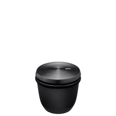 Boîte à sel et à épices noir en céramique noir