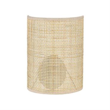 Lampe murale rotin naturel