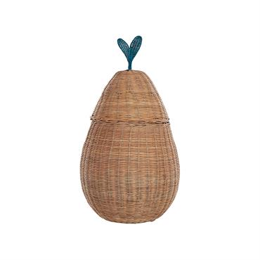 Panier poire en rotin naturel