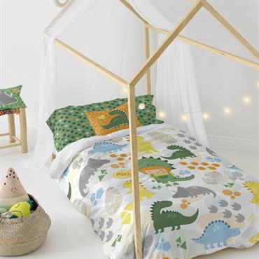 Votre enfant sera immédiatement transporté dans un ancien pays de merveilles et d'aventures lorsqu'il s'endormira sous l'ensemble de housses de couette Happydino de la collection Happynois. Tendez l'oreille, vous les ...