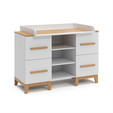 Commode à langer 133x98cm XL avec 4 tiroirs