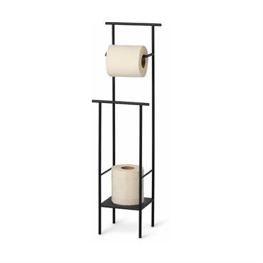 Porte-papier toilette en métal noir Dora - Ferm Living