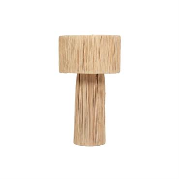 Lampe à poser beige en raphia naturel 45x28