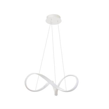 Suspension led blanche moderne au design incurvé ø60 cm