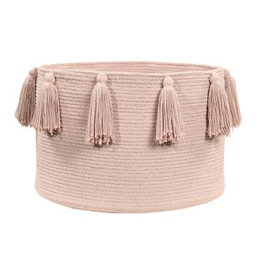 Corbeille en coton rose 30xØ45