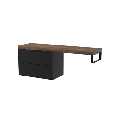 Meuble de salle de bain 80cm Noir PPSM E2 MSV 802T NoiMa
