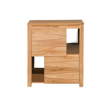 Meuble sous vasque de salle de bain en teck L70cm