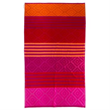 Serviette de plage éponge velours ciselée Monterrico 90x170 rosea