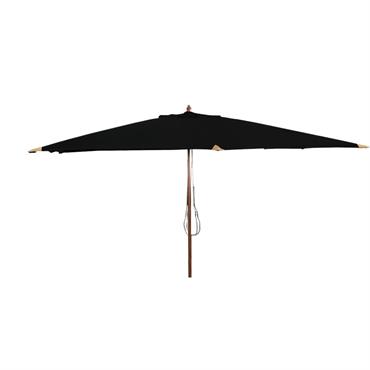 Parasol droit noir 4x3 m