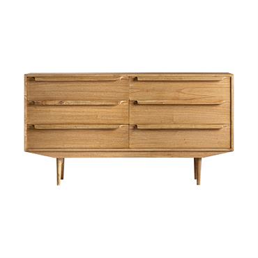 Ce buffet Nyry de Lastdeco, d´une taille de 150x45x80cm se présente sous une forme compacte et fonctionnelle en bois de mindi incolore. Sa taille et sa structure offrent des solutions ...