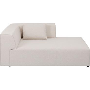 Méridienne d'angle droite pour canapé modulable en tissu crème