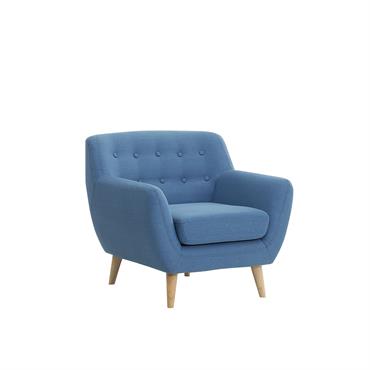 Fauteuil tissu bleu
