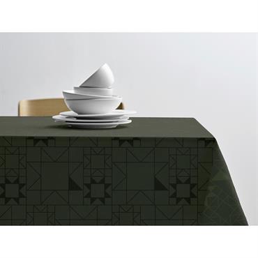 Nappe en coton vert forêt