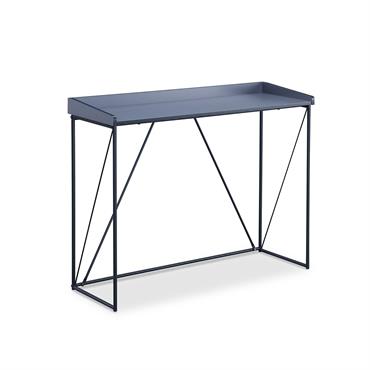 Console Structure Noir avec Plateau Gris - L100 cm