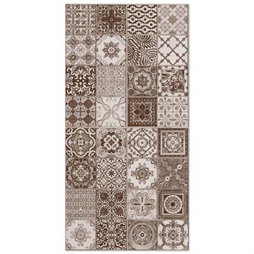 Le tapis en vinyle hydraulique Nijar - Donnez vie à votre maison avec le tapis en vinyle Nijar, disponible dans des tons élégants de bleu, gris, marron et un design ...