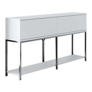 Console en agglomeré et métal lord blanc