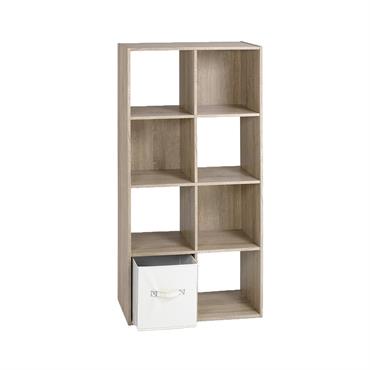 Étagère de Rangement 8 Cases L62 cm - Effet Bois clair