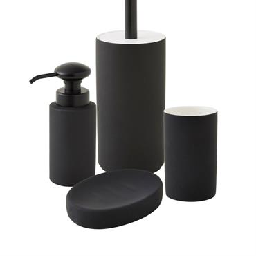 Set de salle de bain  4 pièces en céramique noir