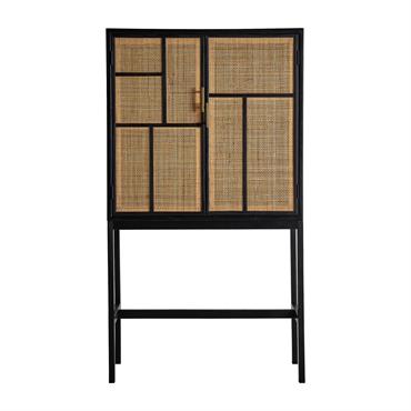 Armoire en bois de pin noir 80x38x144 cm