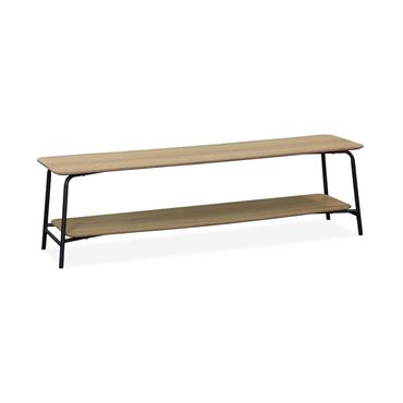 Meuble tv décor bois structure acier 150cm