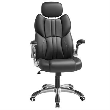 Chaise de bureau cadre en contreplaqué cadre en acier simili noir