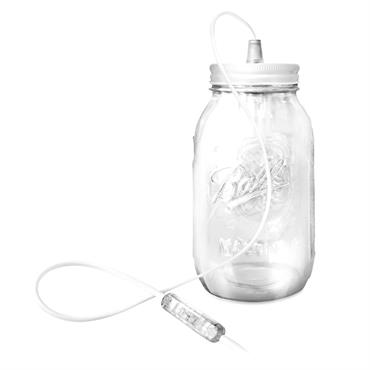 Lampe bocal en verre blanc