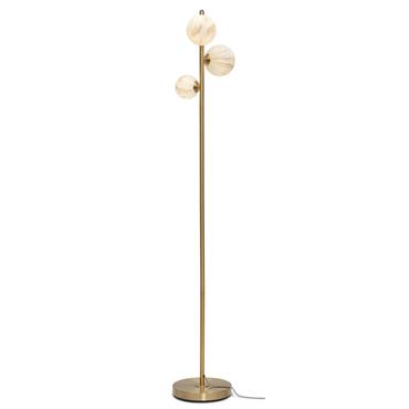 Lampadaire verre couleur or Ø30cm