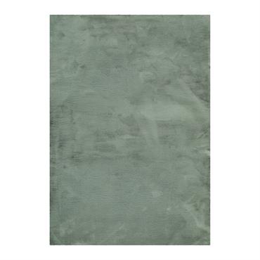 Tapis imitation fourrure lapin doux tufté vert sauge 70x140