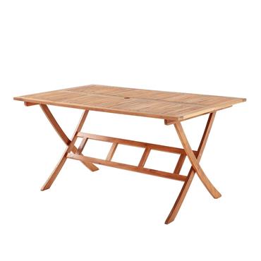 Table de jardin en acacia massif 6 pers