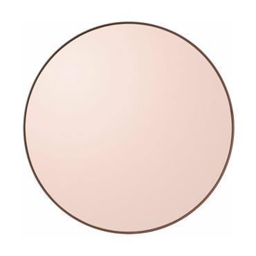 Miroir rond en verre rose 50 cm Circum - AYTM