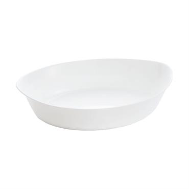 Plat blanc ovale ultraléger 32X20 cm
