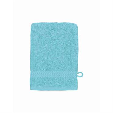 Lot de 3 gants de toilette 550 g/m²  bleu turquoise 16x22 cm