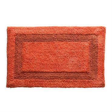 Tapis de bain orange 60x100 en coton