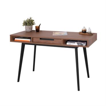 Bureau en bois 1 tiroir Noyer