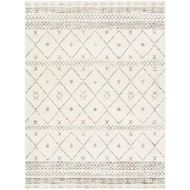 Tapis Berbère Ethnique Blanc/Gris 160x215