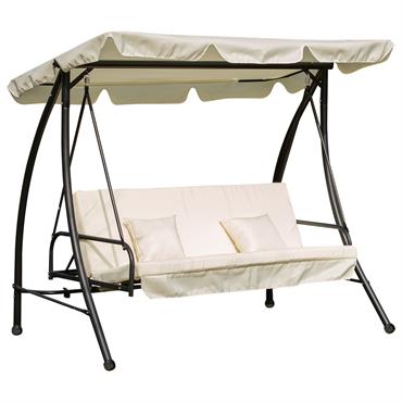 Cette magnifique balancelle de jardin convertible 3 places grand confort sera parfaite pour vous détendre et faire un break au soleil ou à l'ombre. Equipé d'un toit à inclinaison réglable, ...