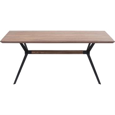 Table à manger 10 personnes en noyer massif et acier L220