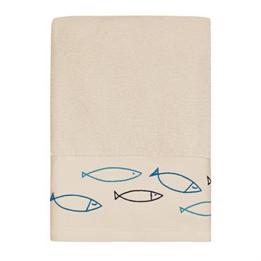 Drap de bain en coton Blanc Cassé 70x140 cm