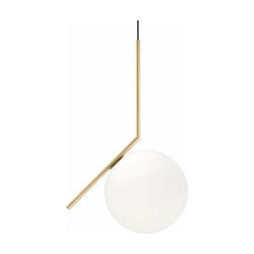 Suspension design en laiton satiné 340 cm IC - Flos
