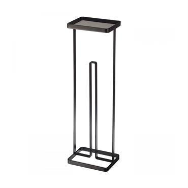 Porte papier toilette avec support téléphone - Noir