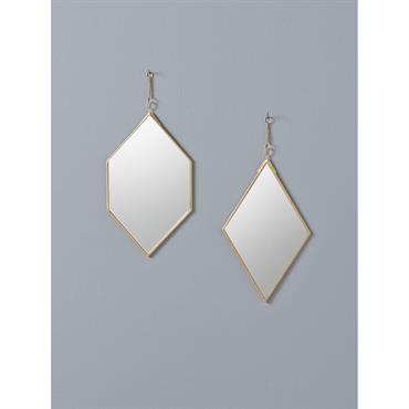 Miroir en métal par lot de 2 doré
