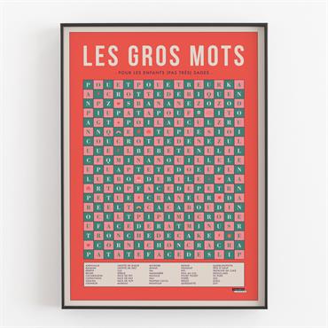 Affiche d'art les gros mots 50 X 70 cm