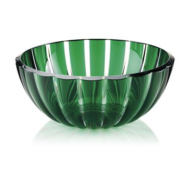 Saladier en acrylique vert et transparent 20 cm