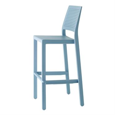 Tabouret design en plastique bleu